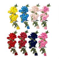 Embroidery Rose Flower Patches Decor Applique Stiker For Jeans Hat Bag Clothes DIY Handmade Sewing Badges Crafts Supplies Haberdashery