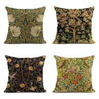 Vintage flowers Linen pillowcase，Decorative pillows for sofa，Cushion covers 40x4045x4550x5060x60，home decoration