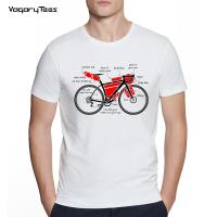 MenS Creative Cycling Lover Bikepacking Funny Gear List Print Short Sleeve T-Shirt Hipster O-Neck Design Tops Streetwear Tee