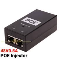 POE Power Over Ethernet Adapter 48V 0.5A , 48V 1A 24W Desktop POE Power Injector Ethernet Adapter Surveillance CCTV