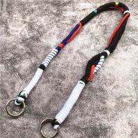 （ใหม่） DIY เชือกเส้นเล็กสี Handwoven Lanyard สายคล้องมือผ้าฝ้ายเข็มขัดที่ถอดออกได้สายรัดสายคล้องไหล่อุปกรณ์เสริม