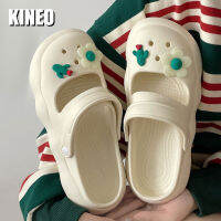 KINEO สายรัดข้อเท้า Mary Janes รองเท้าเสริมส้น3.0ซม. สำหรับผู้หญิง,รองเท้าแต่งตัวอ็อกฟอร์ดรองเท้าส้นเตี้ยรองเท้าชายหาดกันลื่นสำหรับผู้หญิงรองเท้าวุ้นลำลองสไตล์เกาหลี