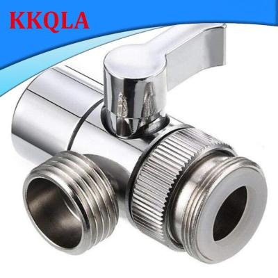 QKKQLA 3 Way Tee Switch Faucet Adapter Connector Valve for Shower Head Diverter Home Bathroom Shower Faucets Water Separator