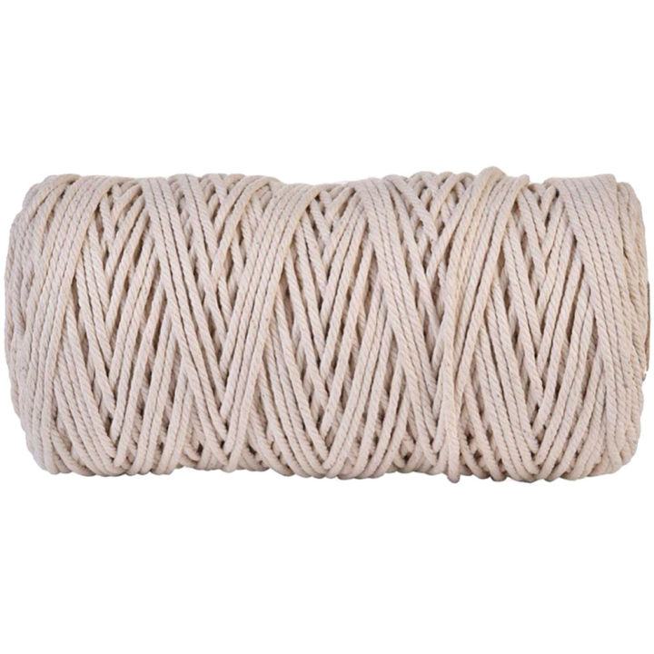 3mmx100m-beige-cotton-twisted-cord-rope-craft-macrame-string-woven-diy-handcraft-home-decor