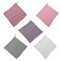 ✜ 23x23cm Muslin Baby Washcloths with Strong Absorbent 5 Colors Face Towels