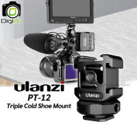 Ulanzi PT-12 Hot Shoe - Triple Cold Shoe Mount ตัวจับอลูมิเนียม 3ทาง ต่อกับกล้อง ไม้เซลฟี่ , ขาตั้ง / Digilife Thailand