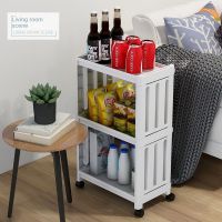 3/4 Layer Kitchen Removable Storage Rack Goods Fridge Side Shelf With Wheels Bathroom Organizer Shelf Gap Holder Rack new