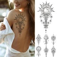 hot【DT】 Temporary Sticker Mandala Mehndi Totem Flash Tatto Men Back Fake Tattoos