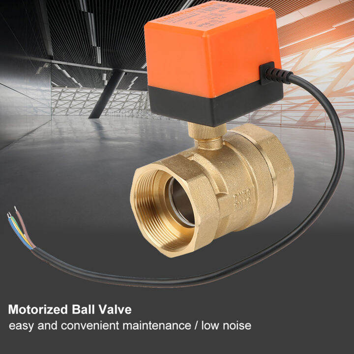 Motorized Ball Valve Ac 220v G2 Dn50 2 Way 3 Wire 2 Point Control Brass Electrical Valve Lazada Ph 2892