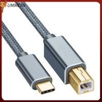 UMMEAX ทนทาน คอมพิวเตอร์ สแกนเนอร์ สายเครื่องพิมพ์ เครื่องพิมพ์ ความเร็วสูง USB Type-C เป็น USB B 2.0