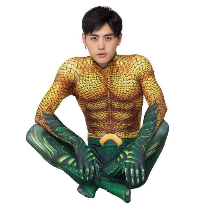 พร้อมส่ง-ชุดบอดี้สูทคอสเพลย์-aquaman-arthur-curry-spandex-zentai-สําหรับปาร์ตี้ฮาโลวีน-qc7311028