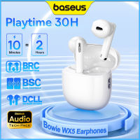 Baseus บลูทูธหูฟัง True Wireless WX5เวลาแฝงต่ำ5.3 4-Mic หูฟัง TWS เอียร์บัดโทรเข้า ENC