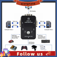 QIANGNAN6จอภาพแป้นพิมพ์อะแดปเตอร์ตัวแยกสาย VGA เครื่องพิมพ์ USB KVM คอนเทอร์ HD สำหรับสวิตซ์เม้าส์