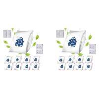 2 set 3D Efficiency Dust Bag for Gn 9917730 Bags, 4 Tablets Air Clean and 4 Tablets Motor Filter