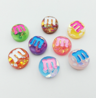 8ชิ้น/ล็อตเรซิ่นสำหรับรองเท้าจระเข้ผู้หญิงเสน่ห์ช็อคโกแลต M &amp; Ms อุปกรณ์ตกแต่งยูนิคอร์นสำหรับเครื่องรางสำหรับรองเท้า Crocs