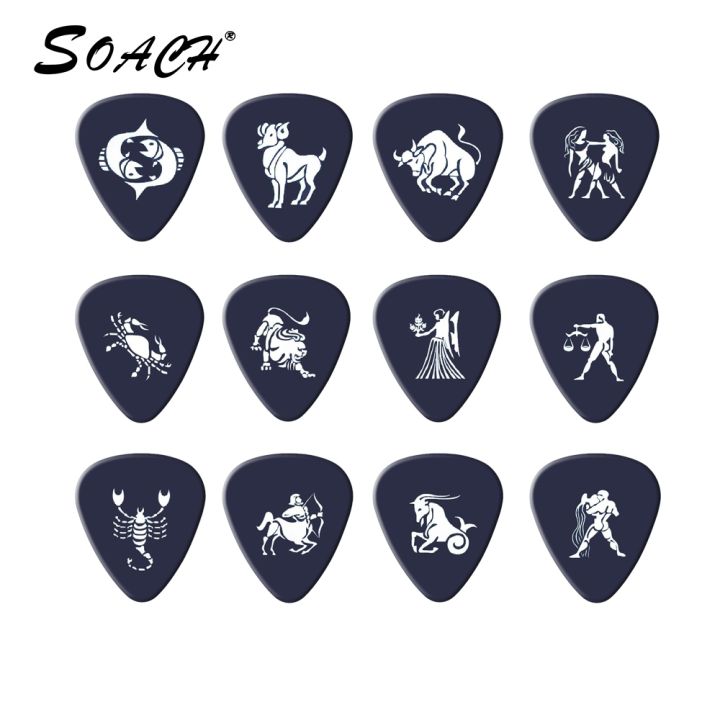 soach-10pcs-lot-0-71-0-46-1-0mm-thickness-cartoon-12-constellations-guitar-picks-pattern-guitar-paddles-parts-guitar-accessories