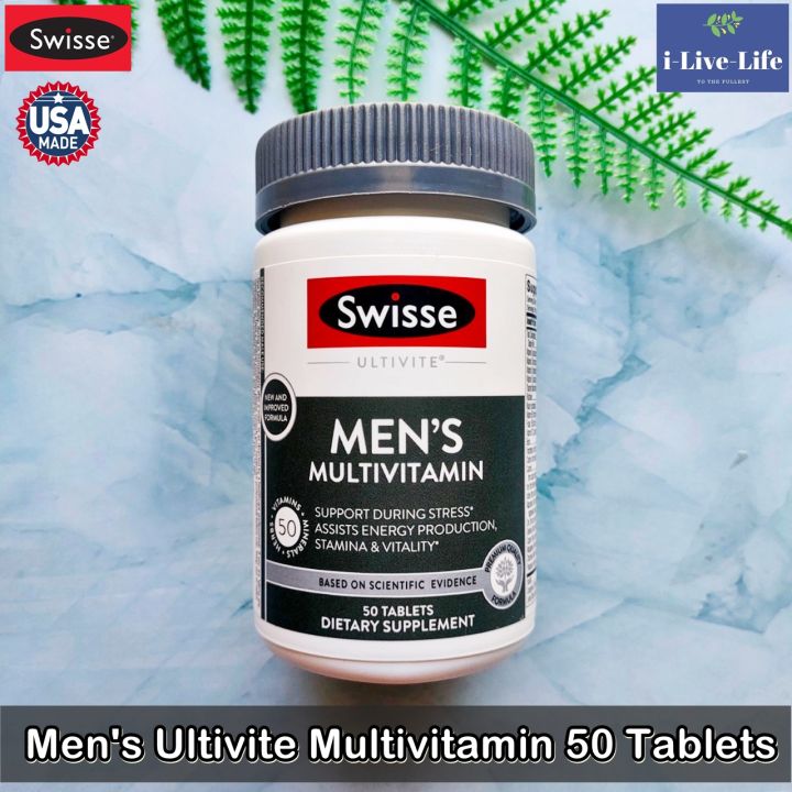 อาหารเสริม-วิตามินรวมสำหรับผู้ชาย-mens-ultivite-multivitamin-50-tablets-swisse