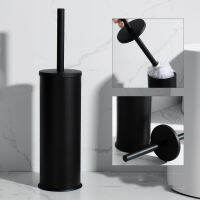 Bathroom Accessories Space Aluminum Standing Toilet Brush Holder Matte Black Creative Washroom Accessory Toilet Clean Brush