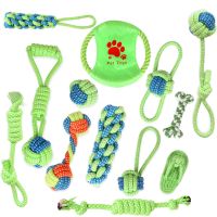 【DT】hot！ Dog Bite Resist Rope Weave Interactive Cotton Big Small Chew Knot Teeth Cleaning Training