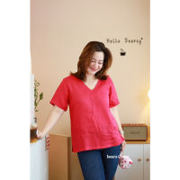 เสื้อยืด Wee Linen # Pink-Reded