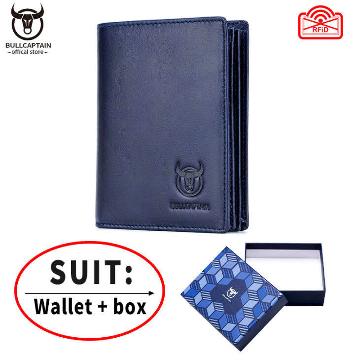 top-bullcaptain-casual-business-card-holder-rfid-anti-theft-brush-wallet-men