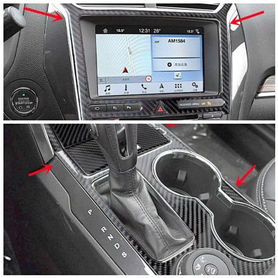 ◈卐 Carbon Fiber Car Interior Modification Cover Trim Strips Decorative Stickers For Ford Explorer 13-19 Car Inner Accessories