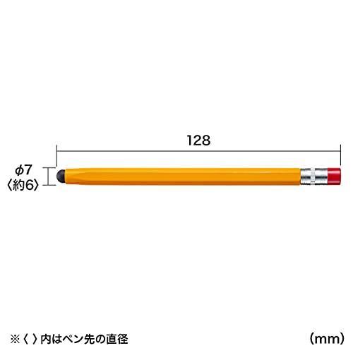 sanwa-ปากกาซิลิโคนแบบสัมผัส-pda-pen53d-สีส้มประเภทดินสอยาง