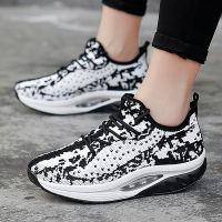 Brand Sport Shoes Ladies Thick Sole Shoes Fashion Wedges Toning Shoes For Women Wedge Sneakers Breathable Outdoor Rocking Shoes