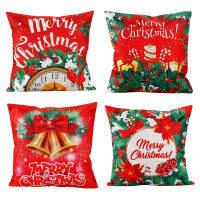 4PCS Christmas Pillow Covers Pillow Cases Santa 18 X 18 Inch Deer Decorative Pillow Cases Christmas Decoration For Home Navidad