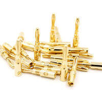 12Pcs คุณภาพสูง4มม. ปลั๊กกล้วยสำหรับวิดีโอ24K ลำโพงทองแดง4Mm Banana Audio Connector