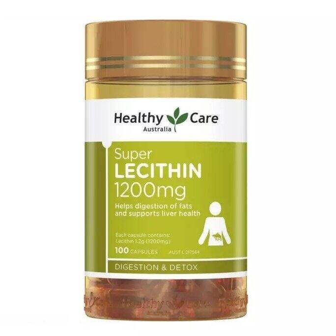 Healthy Care Super Lecithin for Liver Health 1200mg 100 Capsules