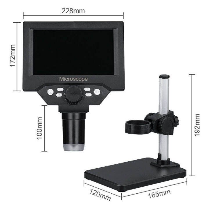 g1000-กล้องจุลทรรศน์-แว่นขยายจอใหญ่แบบพกพาอิเล็กทรอนิกส์ดิจิตอล-12mp-หน้าจอใหญ่จอแอลซีดี4-3นิ้ว-จอแสดงผล1-1000xต่อเนื่อง