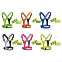 Reflective Vest Safety Straps USB Rechargeable LED Light up Breathable Adjustable for Running Jogging Working Walking Men Women