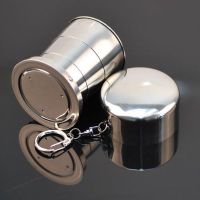 GUUE Durable High Quality Top 75ML Travel Collapsible Cup Mini Stainless Steel Telescopic