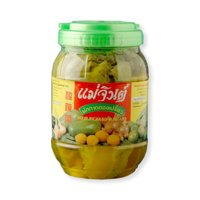 สินค้ามาใหม่! แม่จินต์ ผักกาดดองเปรี้ยว 1800 กรัม x 1 กระปุก Mae Jin Green Mustard Pickle Sour 1800 g x 1 Bottle ล็อตใหม่มาล่าสุด สินค้าสด มีเก็บเงินปลายทาง