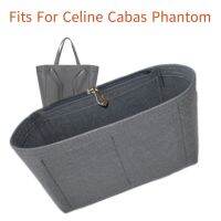 เหมาะสำหรับ Cabas Phantom S/M Tote ผ้าสักหลาดกล่องใส่ดินสออะคริลิกกระเป๋าสอดกระเป๋าถือจัดกระเป๋าคุณแม่เครื่องสำอางภายในสำหรับเดินทาง