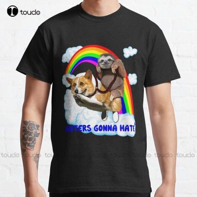 New Haters Gonna Hate Cloud Colors Clouds Flying Sky Rainbows Classic T-Shirt Cotton Tee Shirt S-3Xl Baseball&nbsp;Shirts Custom Gift