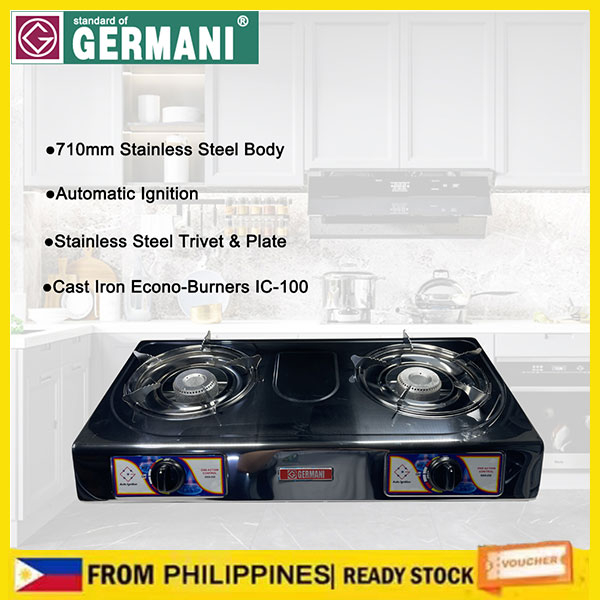 Germani Double Burner Gas Stove stainless steel body Lazada PH