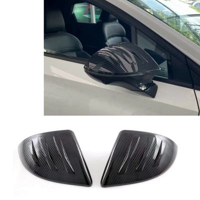 For MG 4 MG4 EV Mulan 2023 Car Rearview Mirror Cover Trim Protection Sticker Parts - ABS Carbon Fiber
