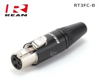 1ชิ้น REAN MINI XLR RT3FC-B/3MP/5FC-BL Shure AKG ไร้สายกระเป๋าคาดเอวสามแกนหลักผู้หญิงสีดำตกแต่งเครื่องเสียง