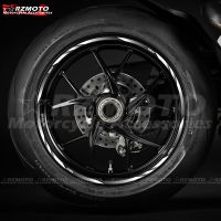 RZMOTO 17 Inch Motorcycle Front Rear Decal Wheel Hub Waterproof Reflective Rim Stickers For YAMAHA R6 R1 R25 R3 MT