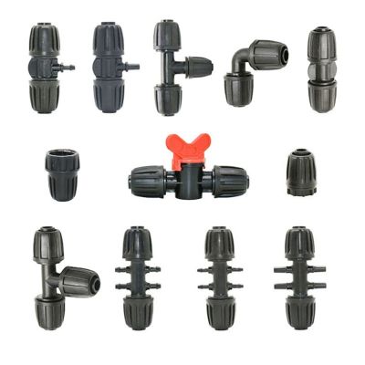 16mm PE Tubing Barb Connecters Tee Elbow End Plug ​Joints 1/2 x 3/8 1/4 1/8 6.0mm Pipe Reduced Coupling Tap Adapter