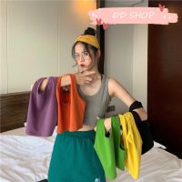 DD SHOPPพร้อมส่ง DX-245 เสื้อกล้ามทรงครอป สีน่ารักสดใส มี 5 สีน่ารักมาก