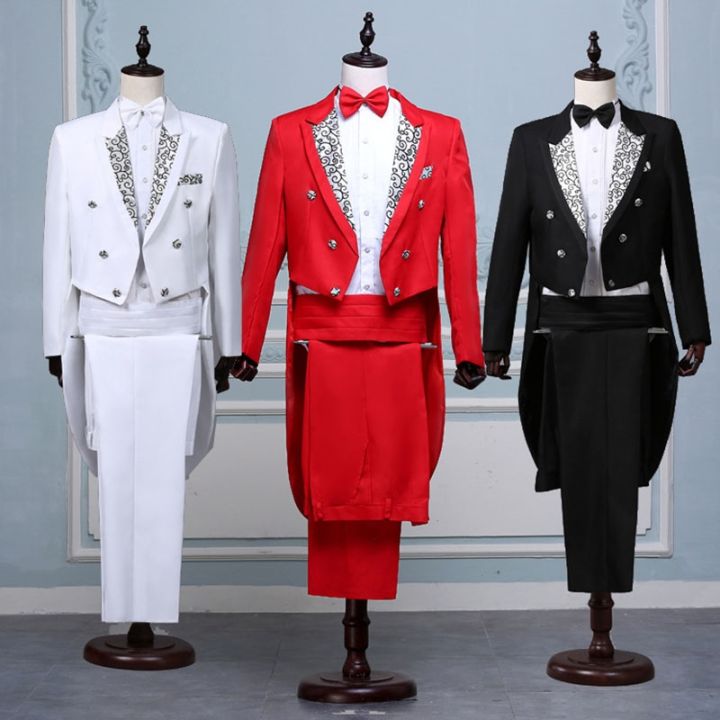 Red Pants & White Tuxedo Blazer - ParisHart