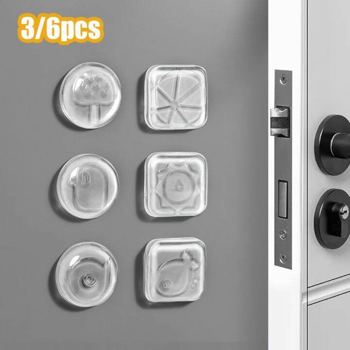 3/6pcs Door Mute Sticker Deurstopper Protection Porte Pad Door Stopper