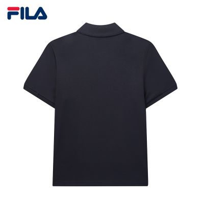 Online Exclusive Mens FILA Embroidered F- Logo Side Split Cotton Polo Shirt