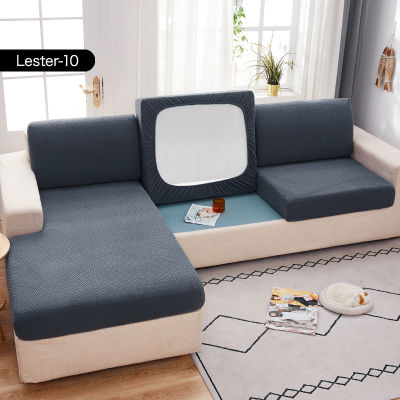 2021Sofa Seat Cushion Cover Elastic Solid Color Pets Kids Furniture Protector Polar Fleece Stretch Washable Removable Slipcover