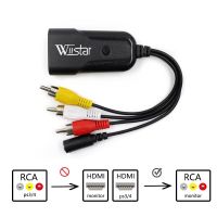 Wiistar Hd 1080P Hdmi ถึง Av Hdmi2av มินิ/อะแด็ปเตอร์ Cvbs Rca สำหรับ Ps3/Pc/Vcr/Ntsc