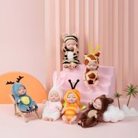 TURHA Kawaii ของขวัญวันเกิดที่มีสีสัน DIY ตุ๊กตาของเล่นแฟชั่นเด็กทารกของเล่นสัตว์การ์ตูนกับเสื้อผ้าตุ๊กตามินิตุ๊กตาเด็กใหม่ชุดตุ๊กตาเจ้าหญิงจำลองตุ๊กตาเจ้าหญิงตุ๊กตาเด็กนอน