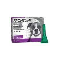 Frontline Plus ฟรอนท์ไลน์ พลัส ยาหยดกำจัดเห็บหมัด สำหรับสุนัข น้ำหนัก 20-40 กิโล (1 กล่อง, 3 หลอด)